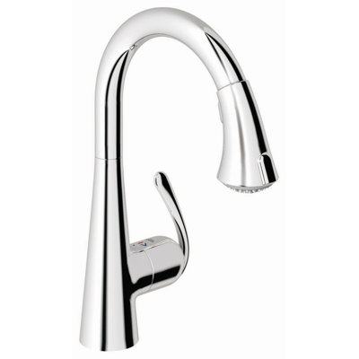 Ladylux3 Main Single Handle Single Hole Kitchen Faucet with Dual Spray Pull Down