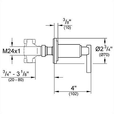 Grohe Atrio Volume Control Trim with Lever Handle