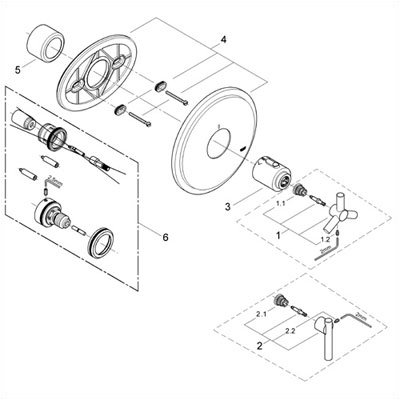 Grohe Atrio Thermostatic Trim with Lever Handle