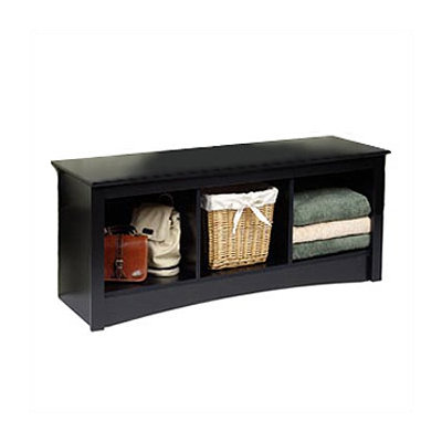 Prepac Sonoma Wood Storage Bedroom Bench