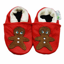 Augusta BabyGingerbread Man Soft Sole Leather Baby Shoes-image