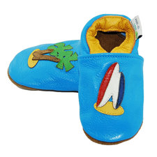 Augusta BabyBeach Scene Soft Sole Leather Baby Shoes-image