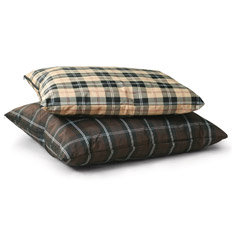 plaid dog bed