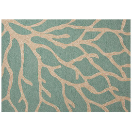 coral rug