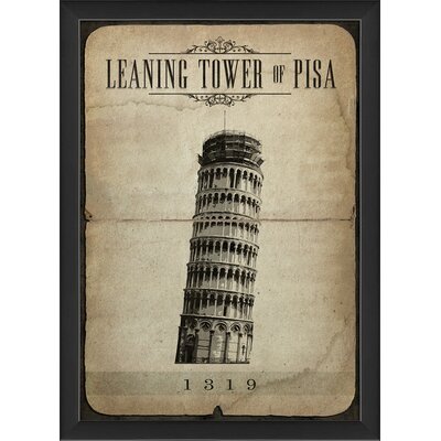 Leaning Tower of Pisa Framed Graphic Art | Wayfair