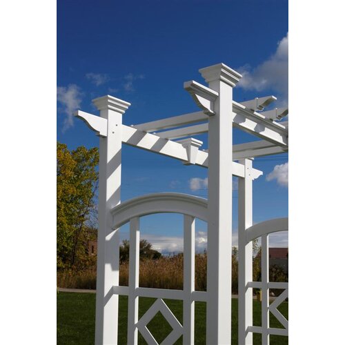 New England Arbors Monaco Arbor with Pergola Top