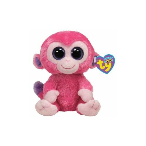 TY Beanie Babies Monkey in Raspberry Pink