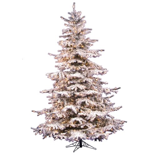 White Artificial Christmas Tree with 550 Clear Lights with Stand