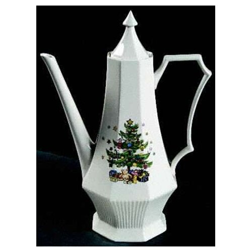 Nikko Ceramics Christmastime Coffee Pot and Lid