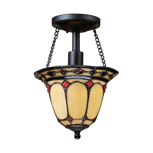 Landmark Lighting Diamond Ring 1 Light Semi Flush Mount