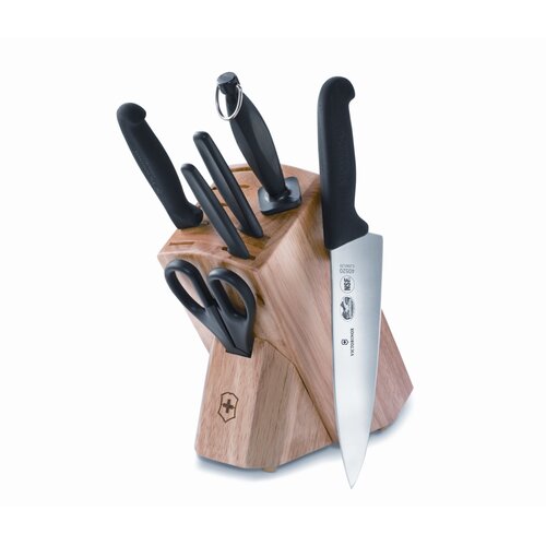 Victorinox Swiss Army Fibrox 7 Piece Knife Block Set