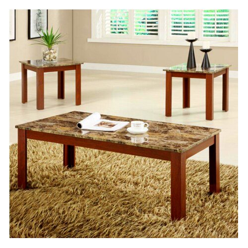 InRoom Designs 3 Piece Coffee Table Set