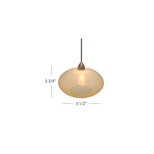 wac european 1 light orillion pendant with led503