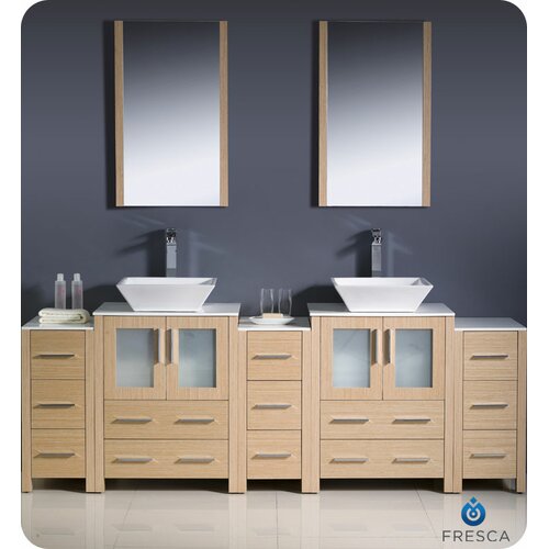 Fresca Torino 84 Modern Double Sink Bathroom Vanity with 3 Side