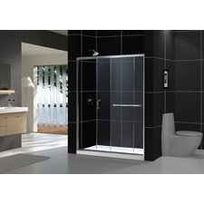 Frameless Sliding Frosted Right Side Shower Door