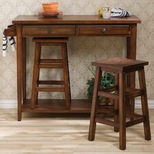 wildon home nutley 3 piece breakfast table set in espresso